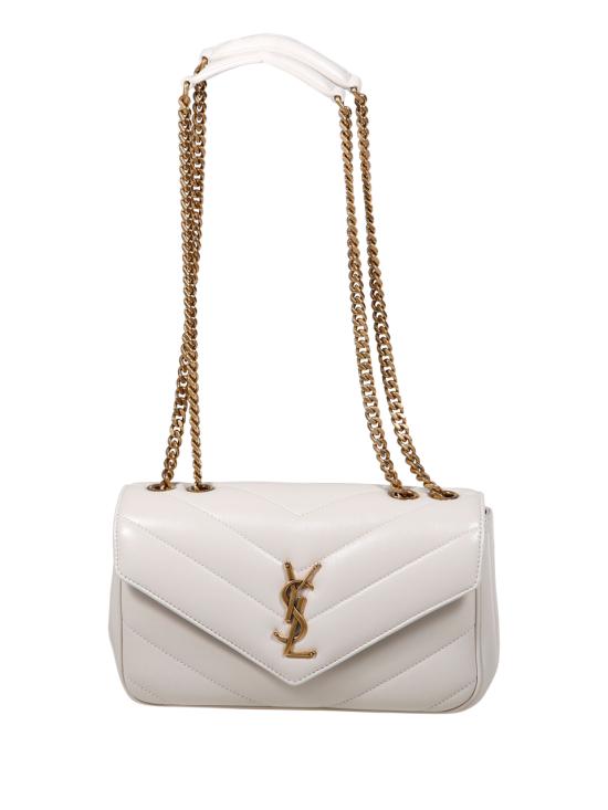 26SS 생로랑 루루 마틀라세 램스킨 스몰 숄더백 801437 AAEAX 9207 CREMA SOFT