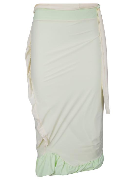 26SS 오토링거 미디 스커트 10330280302 BEIGRN Cream Mint