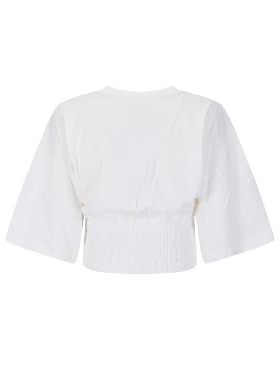 26SS 스포트막스 반팔 티셔츠 2612941031600 001 BIANCO AVORIO - SPORTMAX