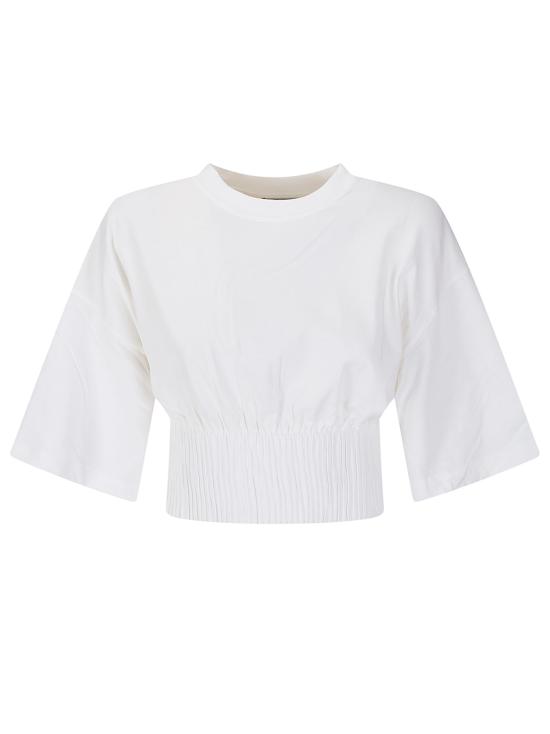 26SS 스포트막스 반팔 티셔츠 2612941031600 001 BIANCO AVORIO