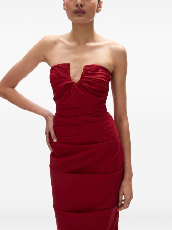 26SS 레이첼 길버트 미디 원피스 26RRG62316 WINE Bordeaux - RACHEL GILBERT