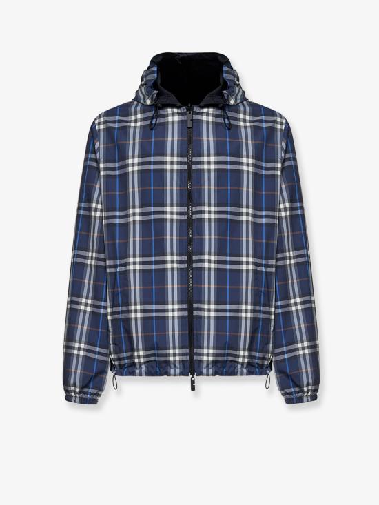 26SS 버버리 체크 리버시블 나일론 자켓 8118823 PILOT BLUE DOM