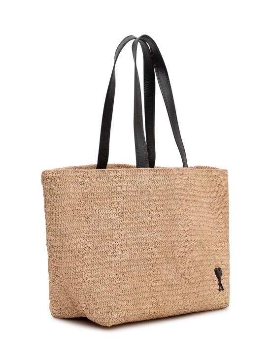 26SS 아미 빅 하트 로고 라피아 토트백 ULL740AW0036 113 NATURAL - AMI