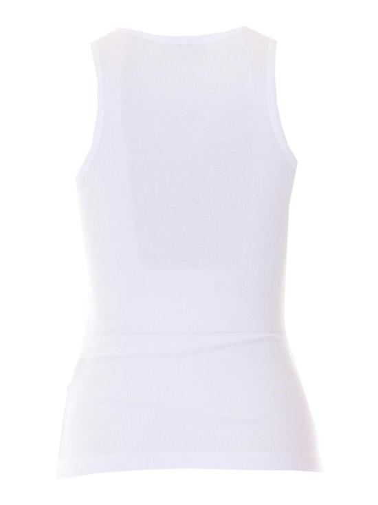 26SS 가니 토널 로고 코튼 립 탱크탑 A1050172151 White - GANNI