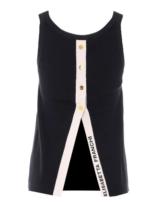 26SS 엘리자베타프랜치 민소매 티셔츠 TK72S61E2685 Black - ELISABETTA FRANCHI