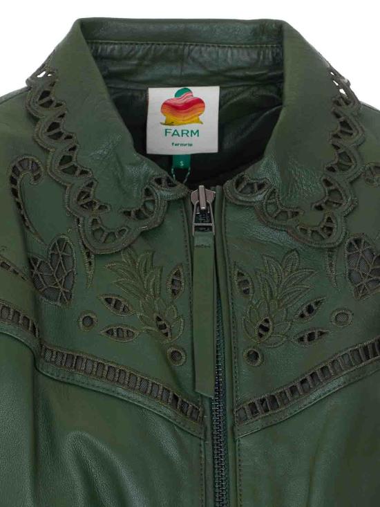 26SS 팜 리오 가죽 자켓 346181L0013 Green - FARM RIO
