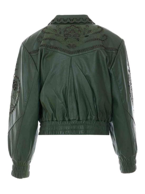 26SS 팜 리오 가죽 자켓 346181L0013 Green - FARM RIO