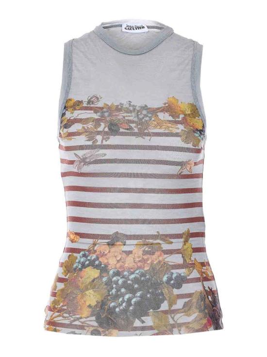 26SS 장 폴 고티에 민소매 티셔츠 TO418M014P5690 Grey