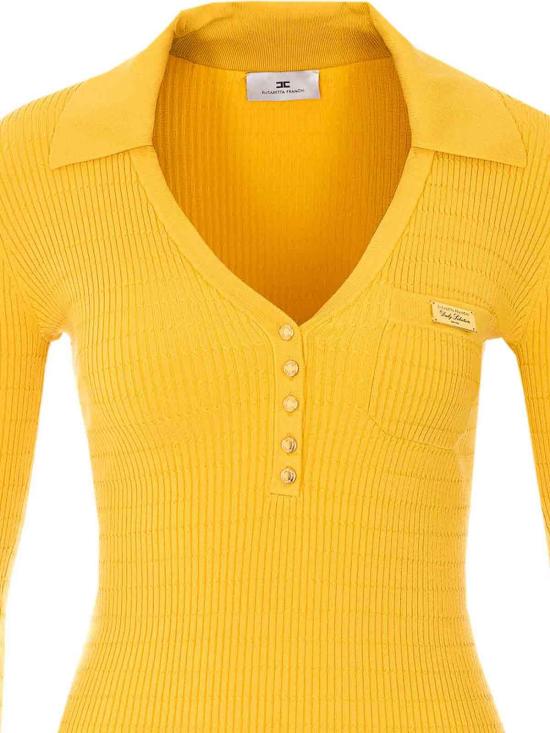 26SS 엘리자베타프랜치 민소매 티셔츠 MK86B61E2EV4 Yellow - ELISABETTA FRANCHI