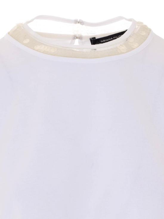 26SS 파비아나 필리피 반팔 티셔츠 JED266F157L90521 White - FABIANA FILIPPI