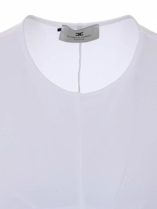 26SS 엘리자베타프랜치 민소매 티셔츠 TO03761E2360 White - ELISABETTA FRANCHI