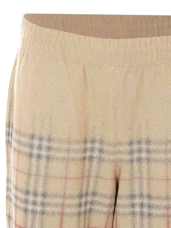 26SS 버버리 그라디언트 체크 코튼 조깅 팬츠 8119036 Beige - BURBERRY