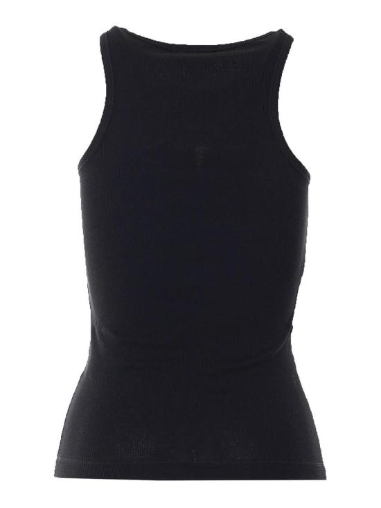 26SS 가니 토널 로고 코튼 립 탱크탑 A1050172099 Black - GANNI