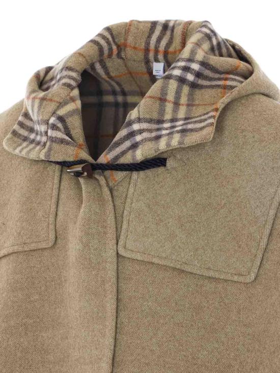 26SS 버버리 울 더플 케이프 8119855 Green - BURBERRY