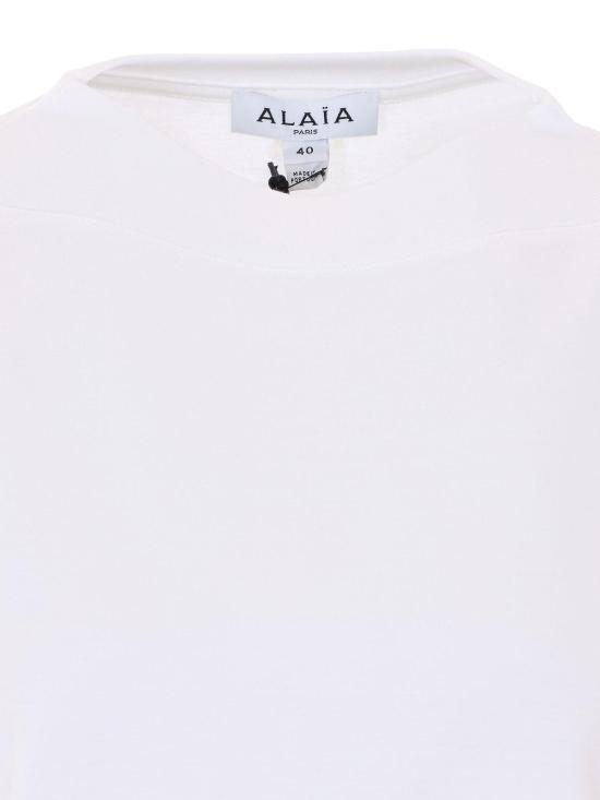 26SS 알라이아 반팔 티셔츠 AA9I0019J095C000 White - ALAIA