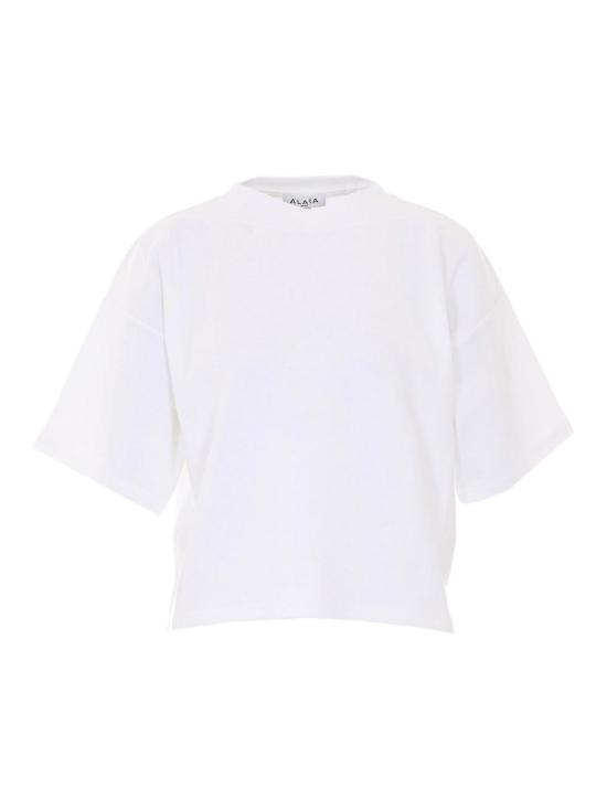 26SS 알라이아 반팔 티셔츠 AA9I0019J095C000 White