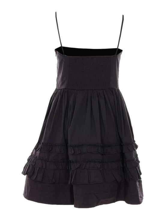 26SS 가니 프릴 슬리브리스 미니 드레스 A1030207099 Black - GANNI