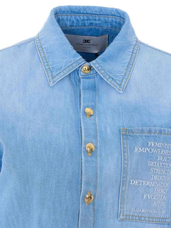 26SS 엘리자베타프랜치 데님 원피스 TJ44D61E2192 Blue - ELISABETTA FRANCHI