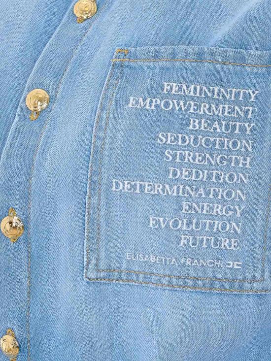 26SS 엘리자베타프랜치 데님 원피스 TJ44D61E2192 Blue - ELISABETTA FRANCHI