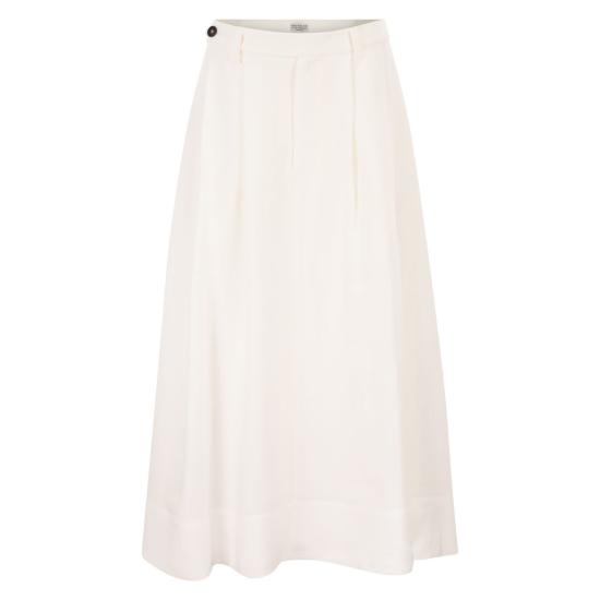26SS 브루넬로 쿠치넬리 롱 스커트 MH126G3951 NATURAL