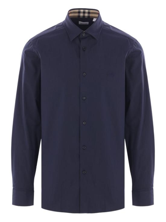 26SS 버버리 스트레치 코튼 셔츠 8071800 A1222 Blue - BURBERRY