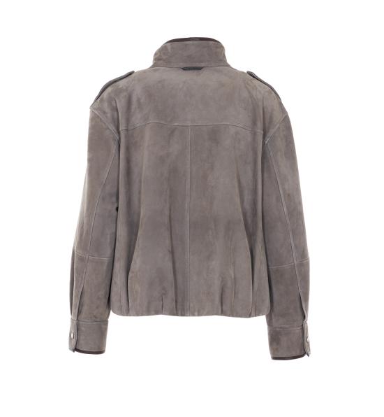 26SS 브루넬로 쿠치넬리 모닐리 쿠튀르 스웨이드 자켓 MPCAI7787 C8850 Grey - BRUNELLO CUCINELLI