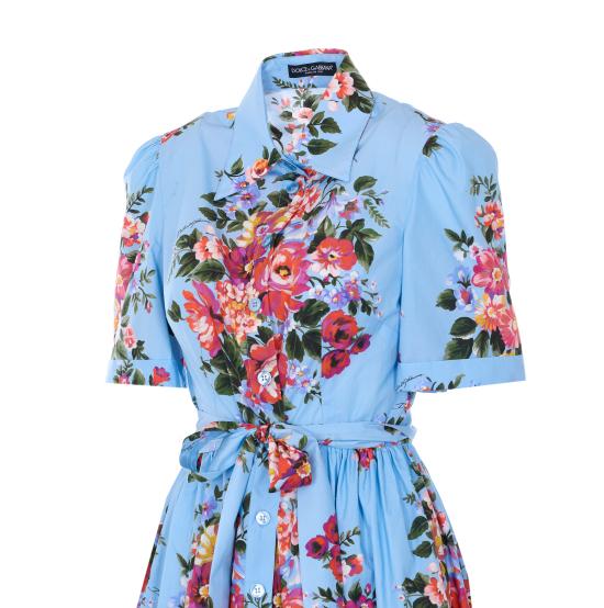 26SS 돌체앤가바나 미디 원피스 F6JFNT HS5UUHC5ZO Blue - DOLCE & GABBANA