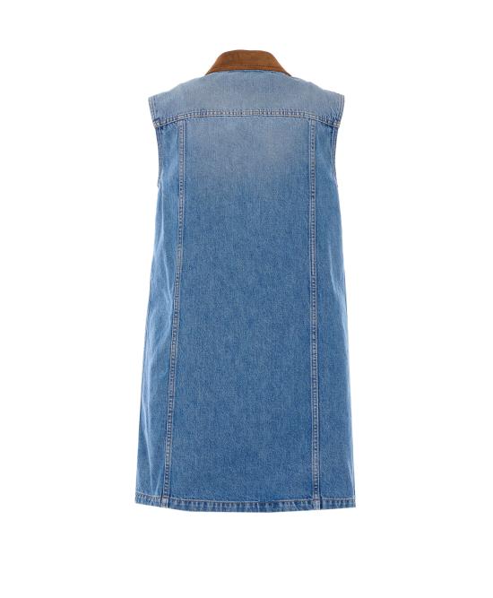 26SS 베르사체 미디 원피스 1022695 1A167511D800 Blue - VERSACE