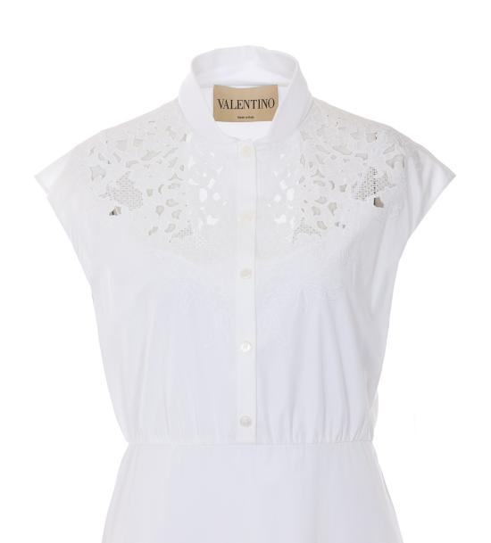 26SS 발렌티노 가라바니 미디 원피스 VAJR59VN 0BO White - VALENTINO GARAVANI