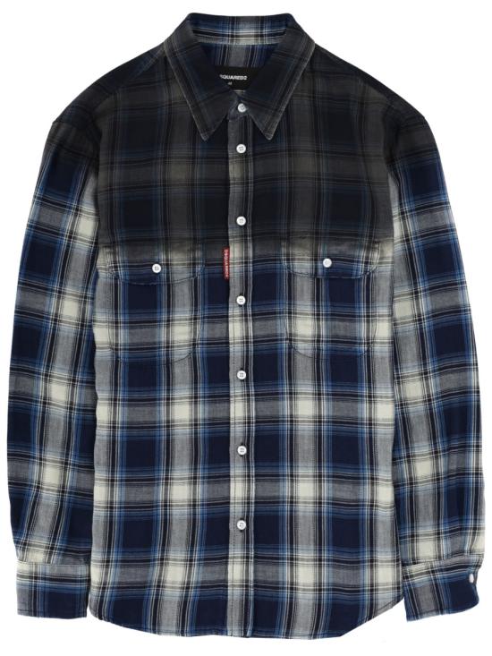 26SS 디스퀘어드2 긴팔 셔츠 S74DM0993 D35206001F BLUE