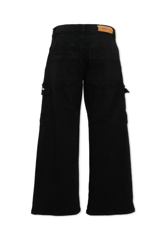 26SS [키즈] 팜앤젤스 스트레이트 팬츠 PGCA026S26FAB001 110 BLACK - PALM ANGELS