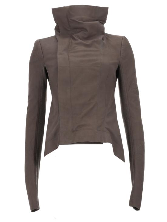 26SS 릭 오웬스 가죽 자켓 RP01F6743 LBF34 BROWN