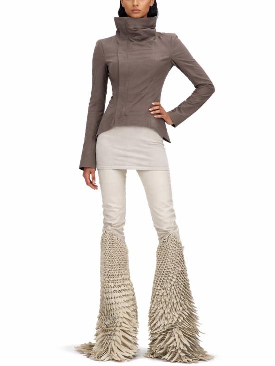 26SS 릭 오웬스 가죽 자켓 RP01F6743 LBF34 BROWN - RICK OWENS