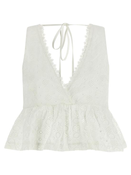 26SS 핑코 민소매 티셔츠 106451A35PZ05 White