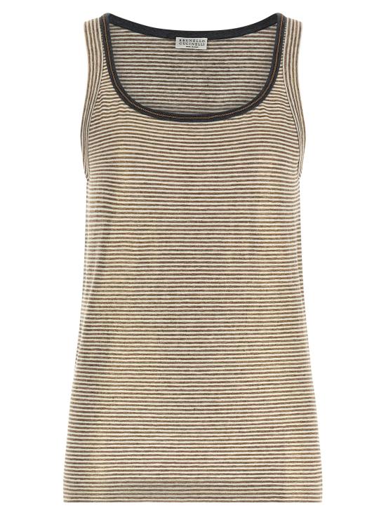 26SS 브루넬로 쿠치넬리 민소매 티셔츠 MQ977DU530C2094 Multicolor