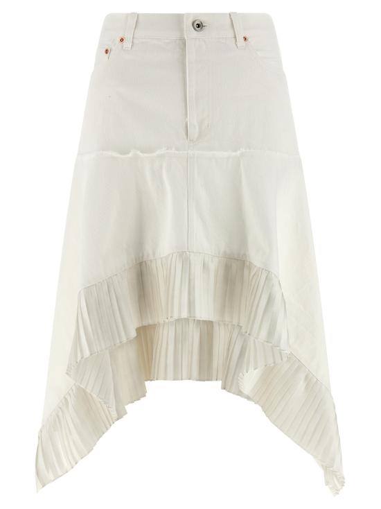 26SS 사카이 미디 스커트 2608315151 White