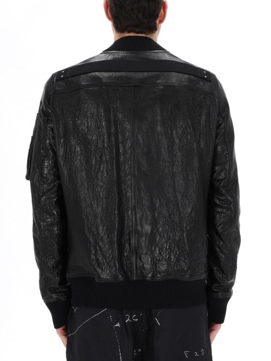 26SS 릭 오웬스 가죽 자켓 RU01F2778 LBE09 BLACK - RICK OWENS
