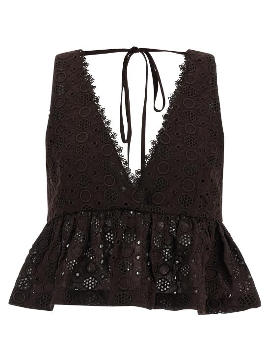 26SS 핑코 민소매 티셔츠 106451A35PM28 Brown