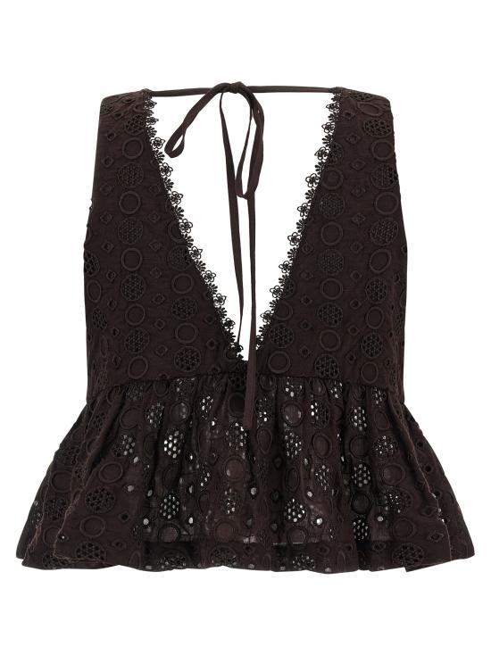 26SS 핑코 민소매 티셔츠 106451A35PM28 Brown - PINKO