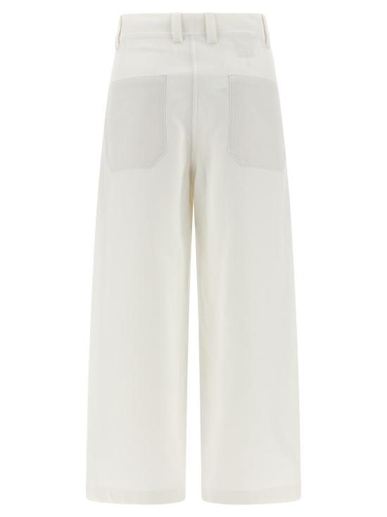 26SS 브루넬로 쿠치넬리 스트레이트 팬츠 ML118P9173C600 White - BRUNELLO CUCINELLI