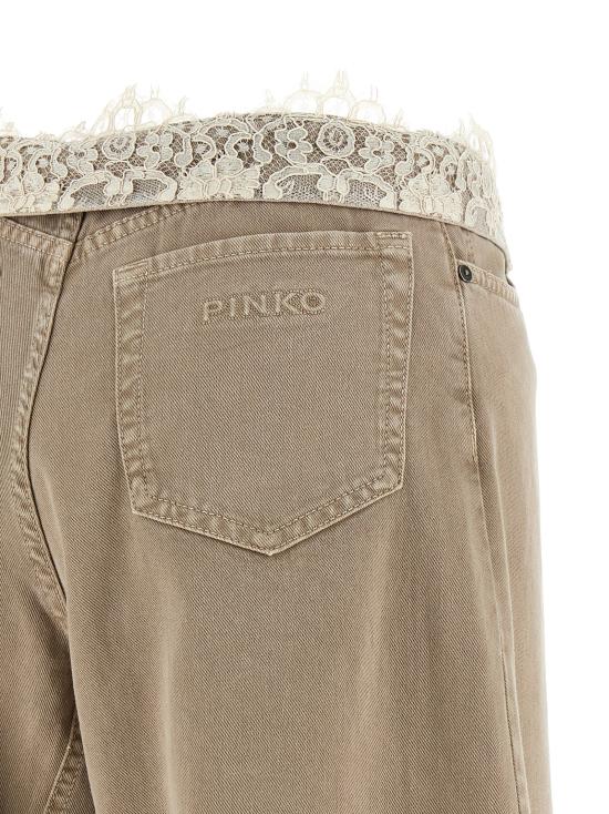 26SS 핑코 데님 팬츠 106462A364C88 Beige - PINKO