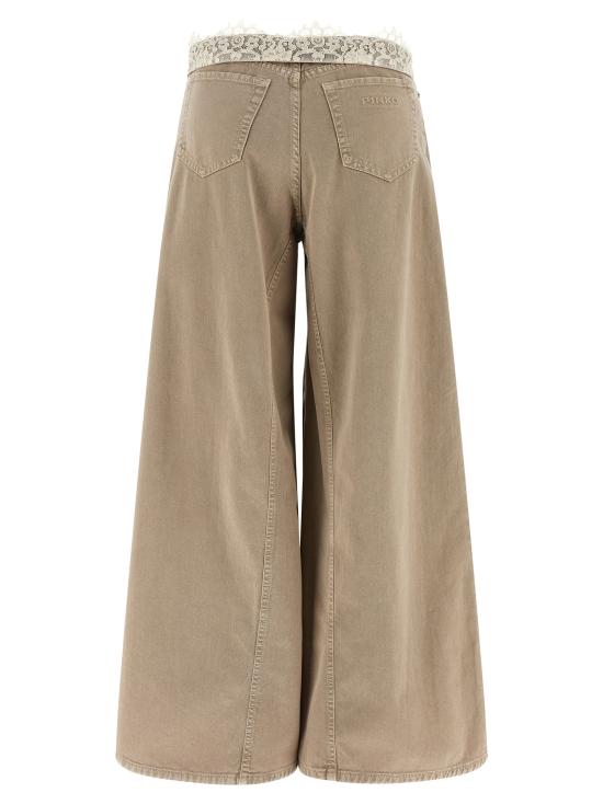 26SS 핑코 데님 팬츠 106462A364C88 Beige - PINKO