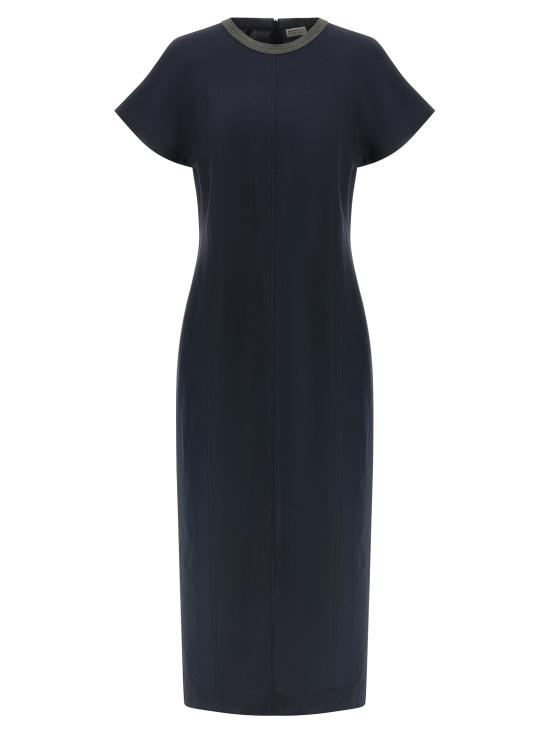 26SS 브루넬로 쿠치넬리 미디 원피스 MH126AHB51C4224 Blue
