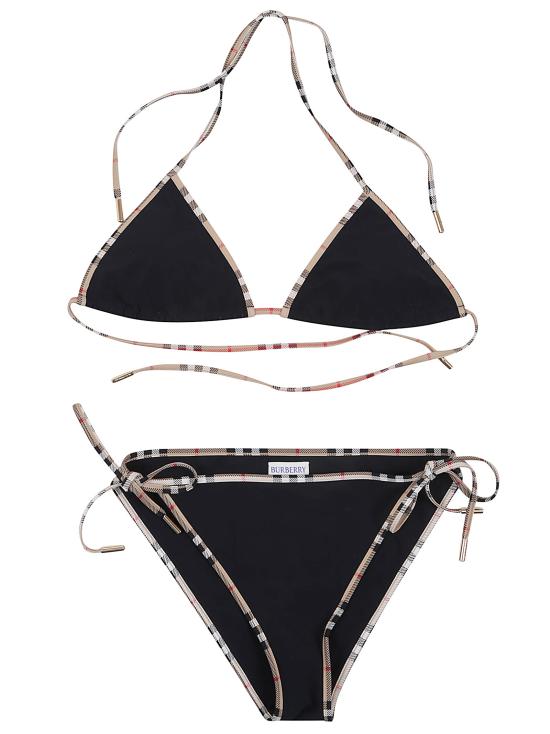 26SS 버버리 마타 빈티지 체크 트라이앵글 비키니 8070463 A1189 BLACK