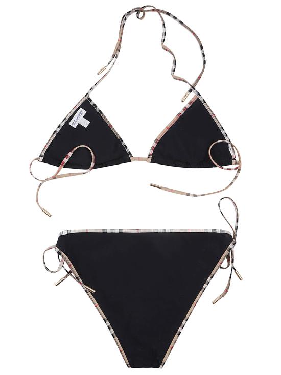 26SS 버버리 마타 빈티지 체크 트라이앵글 비키니 8070463 A1189 BLACK - BURBERRY