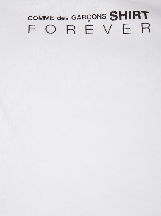 26SS 꼼데가르송 롱슬리브 로고 프린트 티셔츠 FZT003PER 4 WHITE - COMME DES GARCONS
