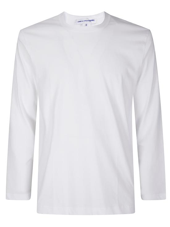 26SS 꼼데가르송 롱슬리브 로고 프린트 티셔츠 FZT003PER 4 WHITE