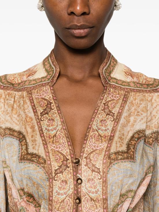 26SS 짐머만 미디 원피스 5753DRS262 TPML Brown - ZIMMERMANN