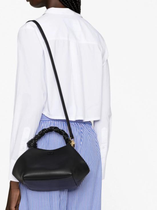 26SS 가니 스몰 레더 보우 토트백 A5241 099 Black - GANNI