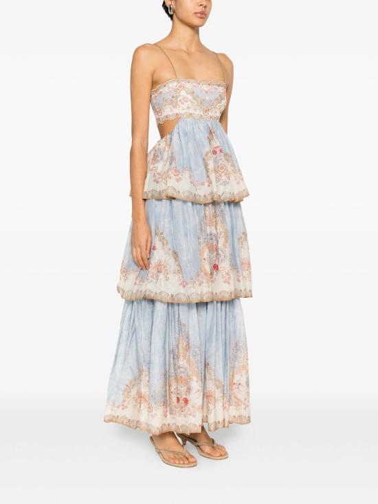 26SS 짐머만 미디 원피스 5353DRS263 WPFD Clear Blue - ZIMMERMANN